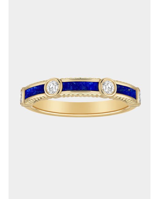 Viltier Rayon Ring in Lapis Lazuli Gold and Diamonds