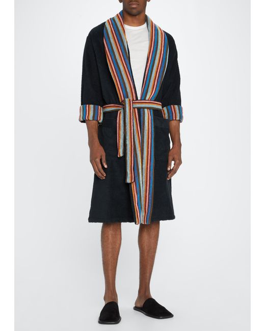 Paul Smith Artist Stripe Towelling Dressing Gown Robe