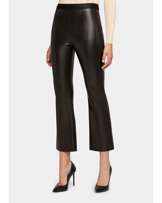Wolford Jenna Cropped Vegan Leather Trousers