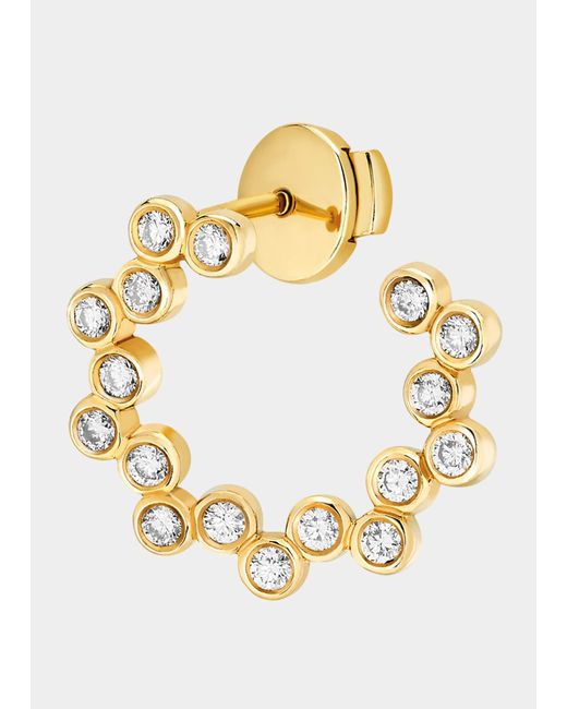 Viltier Clique Twist Hoop Earrings in 18K Gold and Diamonds