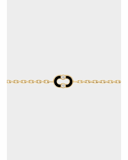 Viltier Magnetic Onyx Bracelet in 18K Gold and Diamonds