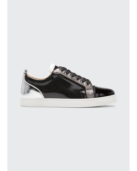 Christian Louboutin Louis Junior Orlato Patent Leather Low-Top Sneakers