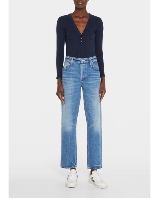 Citizens of Humanity Neve Low-Rise Cropped Straight Jeans