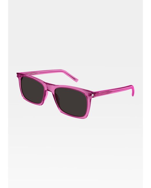 Saint Laurent Slim Acetate Rectangle Sunglasses