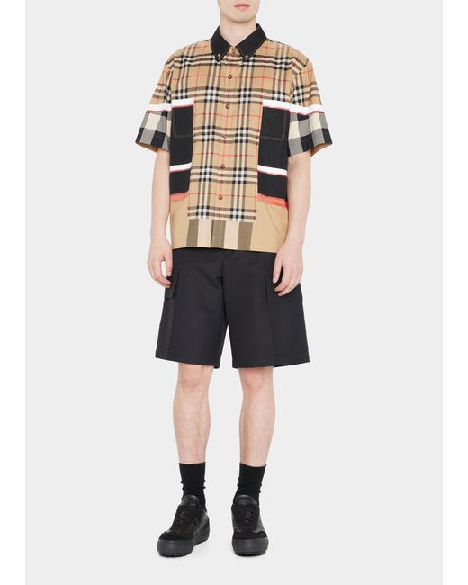 Burberry Hawling Patchwork Check Sport Shirt