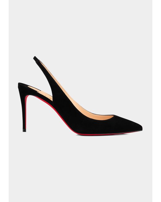 Christian Louboutin Kate Suede Red Sole Slingback Pumps