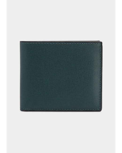 Valextra Leather V-Cut Bifold Wallet