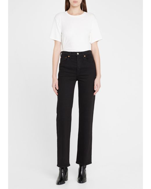 Re/Done 90s High Rise Straight-Leg Jeans