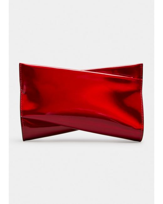Christian Louboutin Loubitwist Small Psychic Patent Leather Clutch Bag