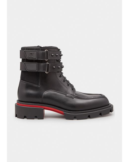Christian Louboutin Our Fight Zip Leather Combat Boots