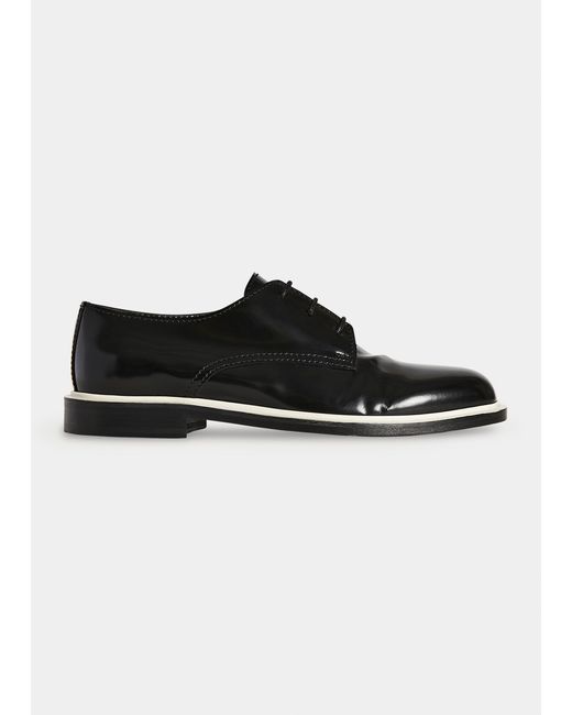 The Row Jules Patent Leather Lace-Up Derby Loafers