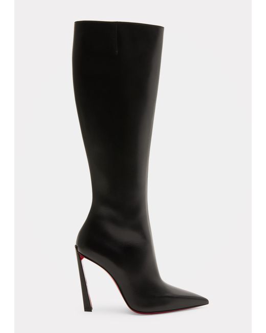 Christian Louboutin Condora Leather Red Sole Knee Boots