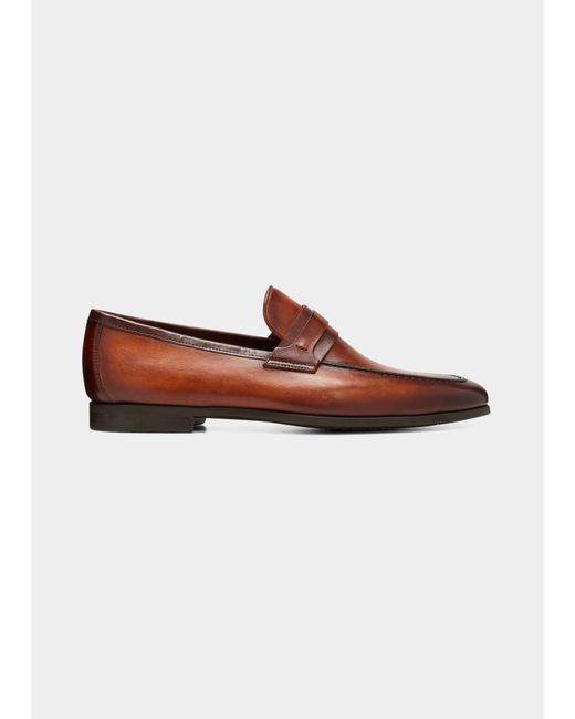 Magnanni Daniel Form-Fit Leather Penny Loafers