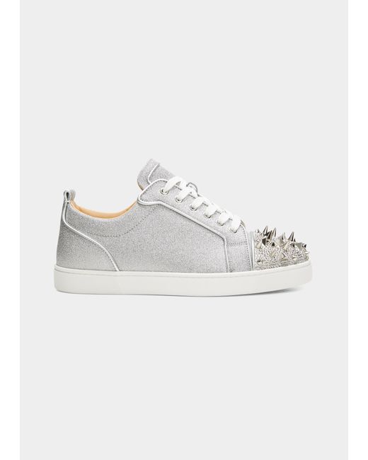 Christian Louboutin Louis Junior Spiked Glitter Sneakers