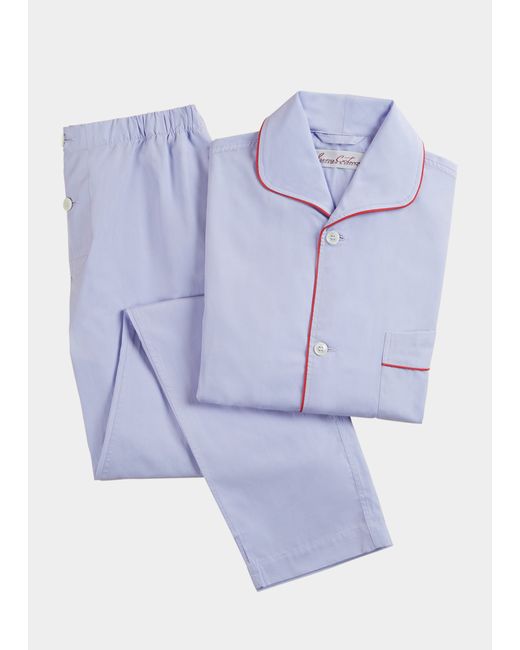 Anderson & Sheppard George Cortina Organic Cotton Long Pajama Set