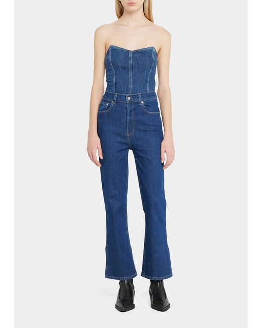 Le Jean Stella High-Rise Crop Flared Jeans