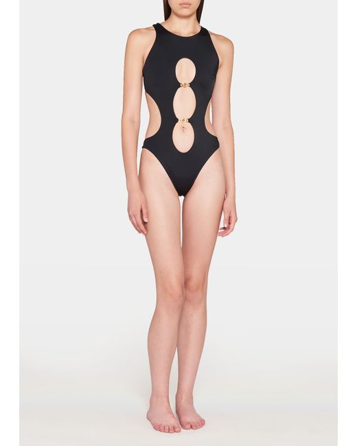 Versace Medusa Cutout One-Piece Swimsuit