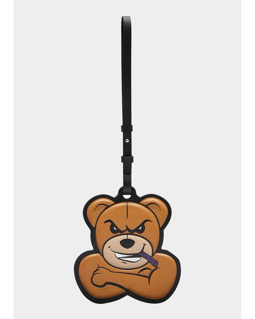 Moncler Genius 8 Moncler Palm Angels Leather Bear Luggage Tag