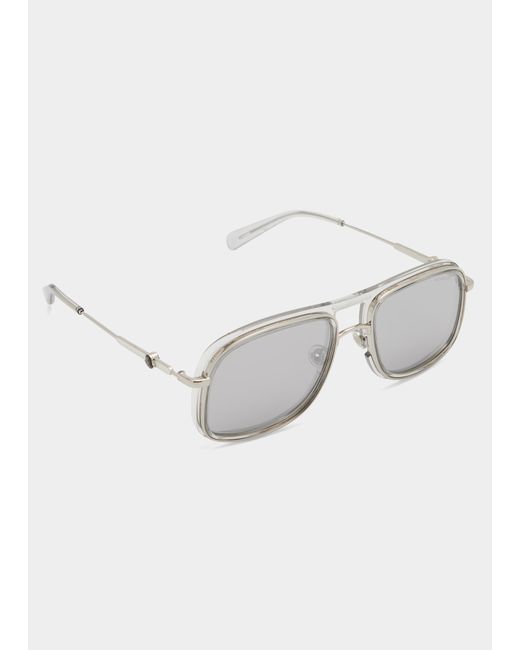 Moncler Lunettes Kontour Metal Aviator Sunglasses