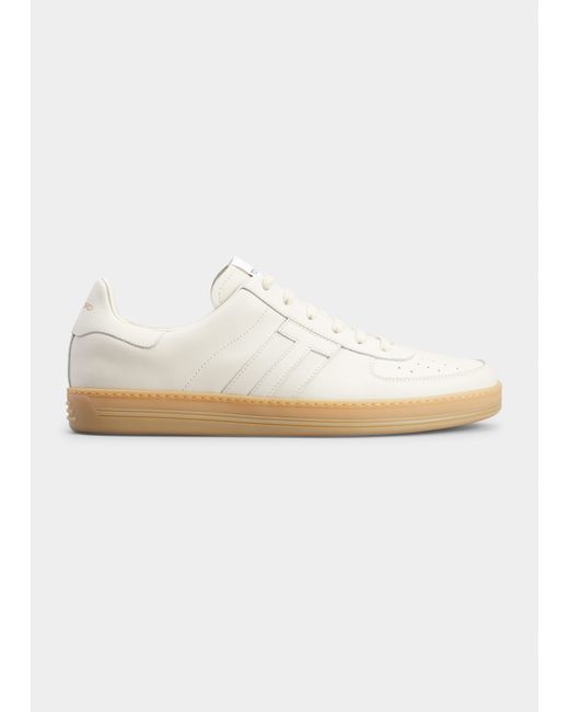 Tom Ford Tonal Leather Low-Top Sneakers