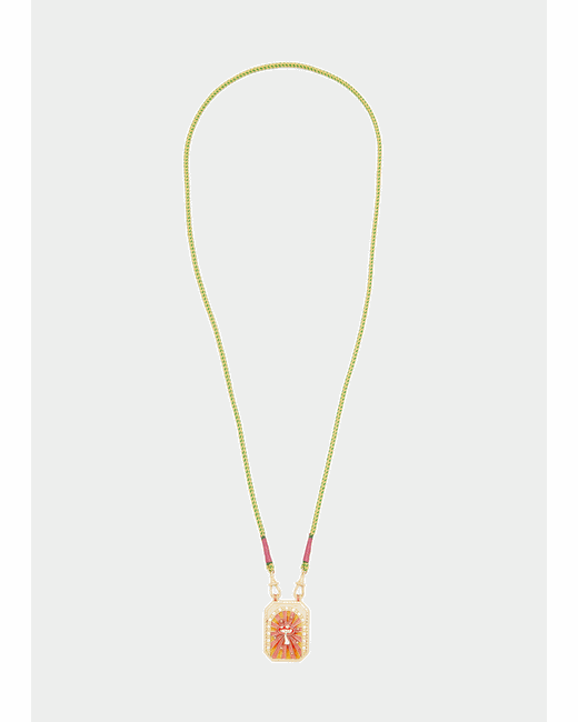 Marie Lichtenberg 18k Gold Diamond Mushroom Cord Necklace