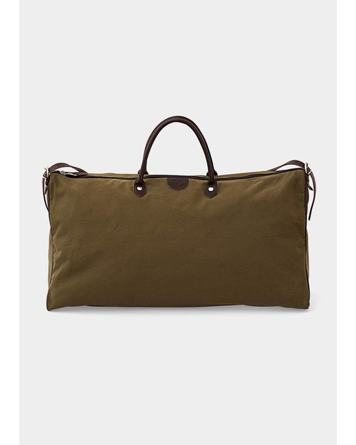 Il Bisonte Canvas-Leather Travel Duffle Bag