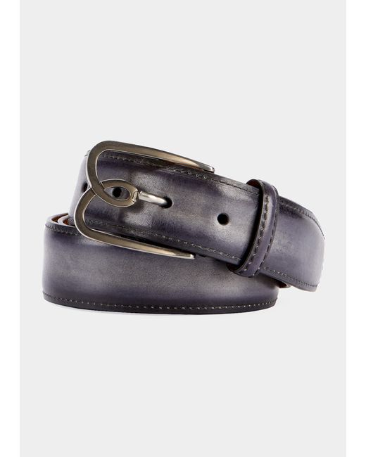 Berluti B Volute Leather Belt