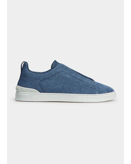 Z Zegna Triple Stitchtrade Slip-On Textile Low-Top Sneakers