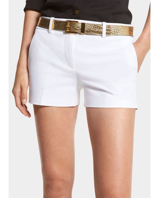 Michael Kors Collection Samantha Cotton-Blend Shorts