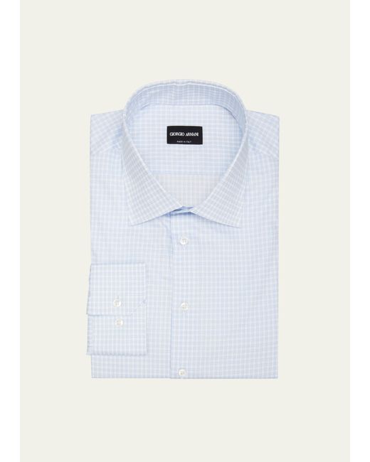 Giorgio Armani Micro-Check Cotton Dress Shirt