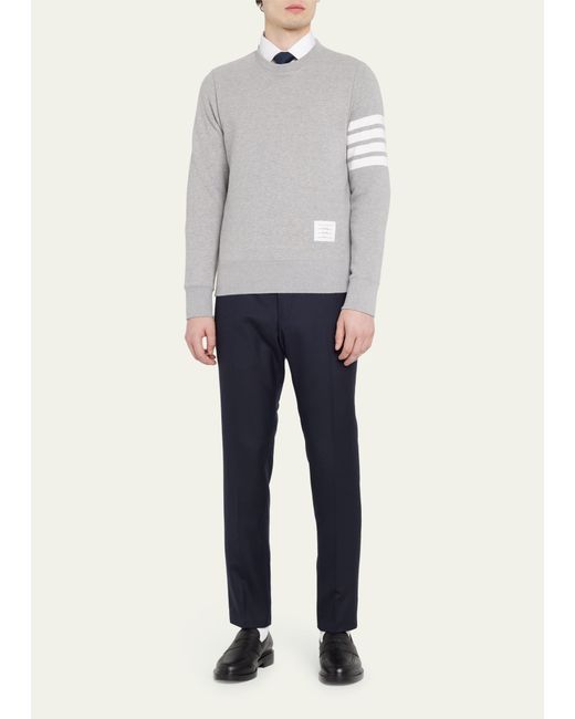 Thom Browne Slim-Leg Flannel Trousers Medium Gray
