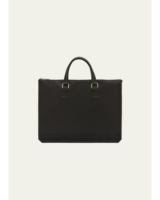 Il Bisonte Meleto Leather Zip Briefcase Bag