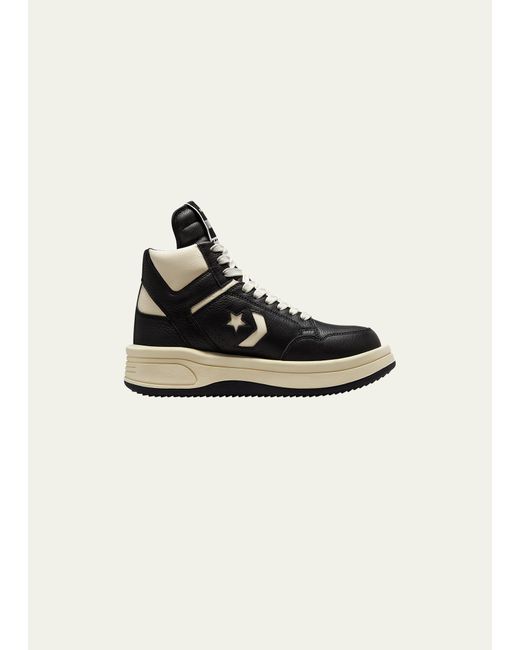 Rick Owens DRKSHDW x Converse TURBOWPN Leather High-Top Sneakers
