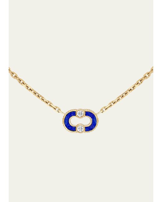 Viltier Magnetic Lapis Lazuli Necklace with Diamonds