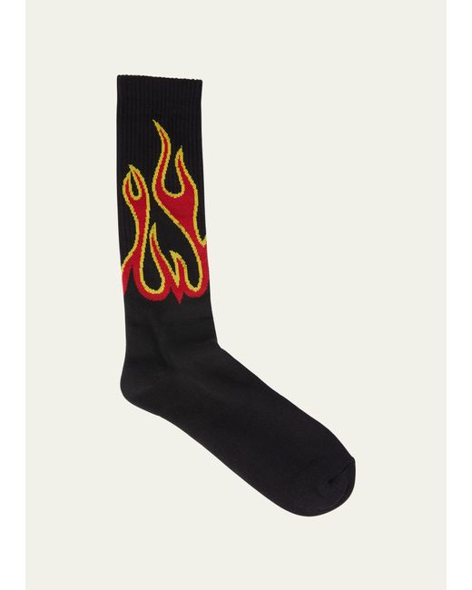 Palm Angels Flames Crew Socks