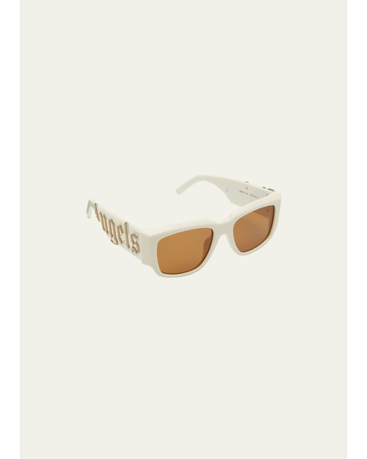 Palm Angels Laguna Maxi-Logo Restangle Sunglasses