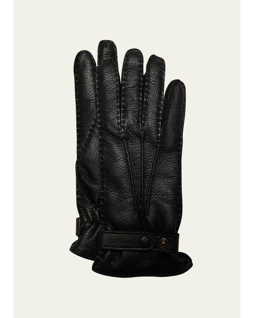 Hestra Gloves Winston Snap Leather Cashmere-Lined Gloves