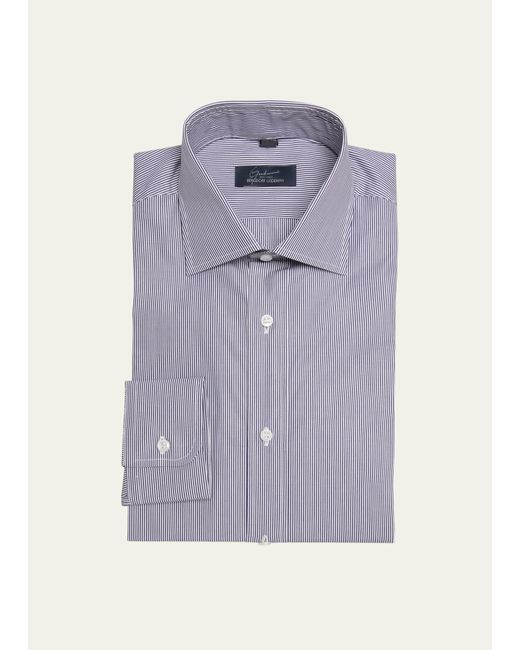 Bergdorf Goodman Slim Stripe Cotton Dress Shirt