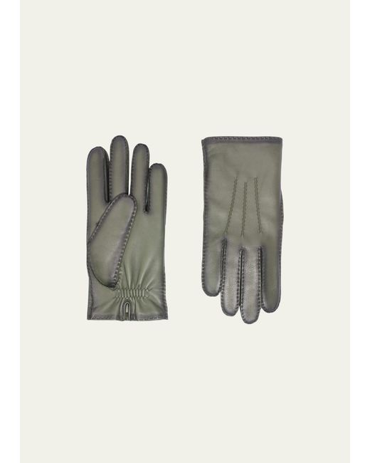 Agnelle Patina Leather Gloves
