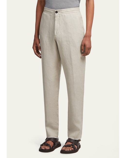 Z Zegna Washed Linen Joggers
