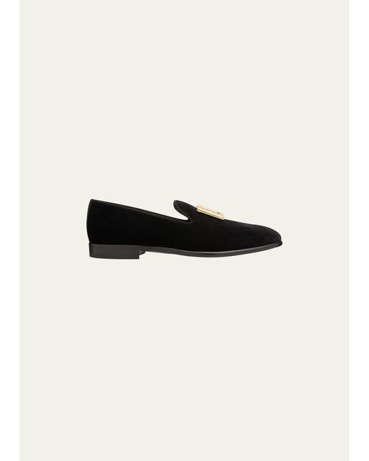 Dolce & Gabbana Logo Suede Dress Loafers