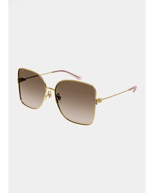 Gucci Gradient GG Metal Acetate Butterfly Sunglasses