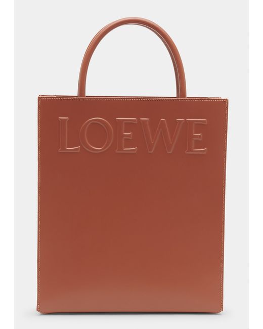 Loewe Logo North-South Leather Tote Bag