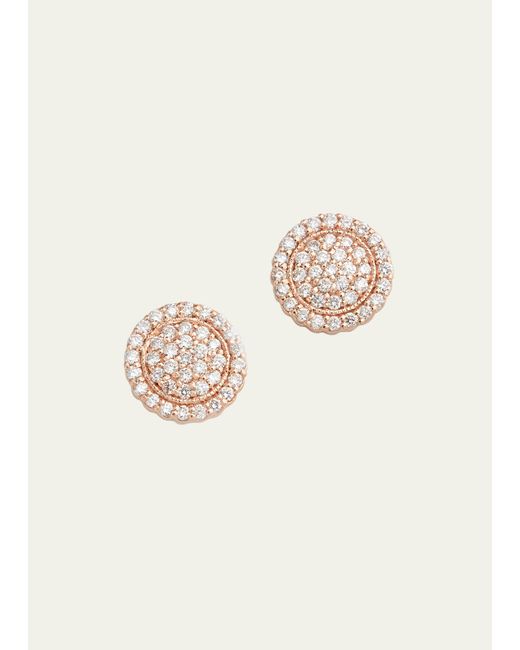 Jamie Wolf 18k Rose Gold Diamond Disc Earrings