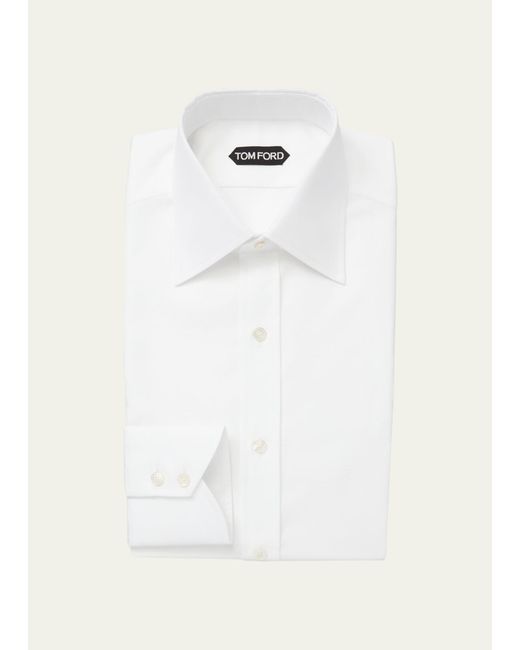 Tom Ford Classic-Collar Poplin Dress Shirt