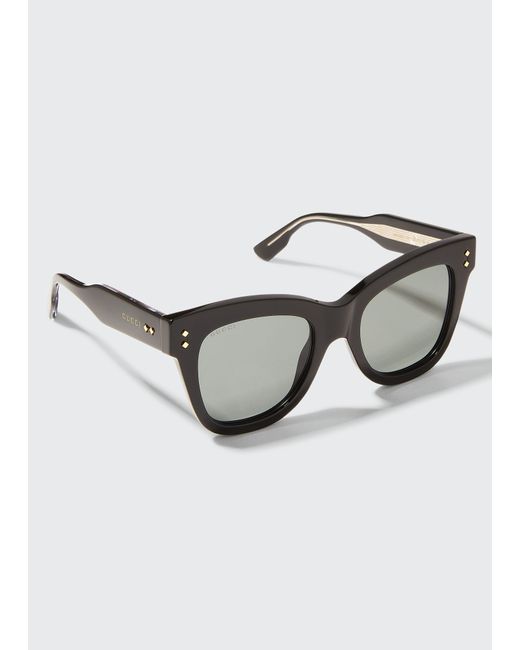 Gucci Oversized Acetate Cat-Eye Sunglasses