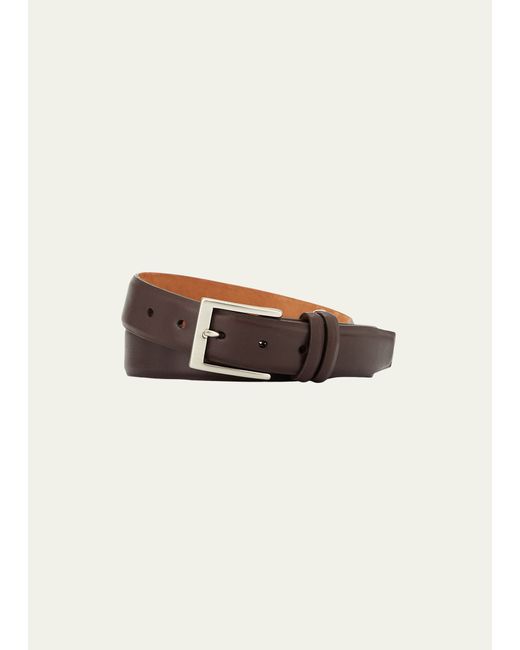 W. Kleinberg Basic Leather Belt with Interchangeable Buckles