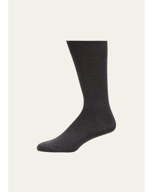 Bresciani Cotton Pindot Mid-Calf Socks