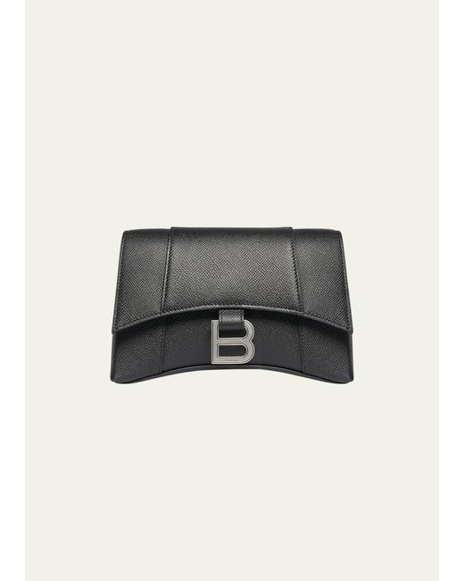 Balenciaga Downtown B-Logo Leather Crossbody Bag