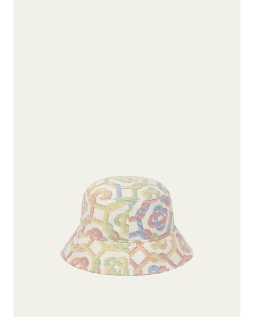 Casablanca Monogram-Printed Denim Bucket Hat
